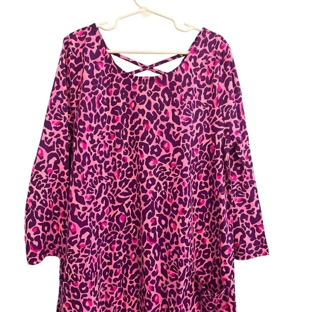3/$30 ☀️ Lilly Pulitzer Jena Dress My Favorite Spot Animal Print Pink